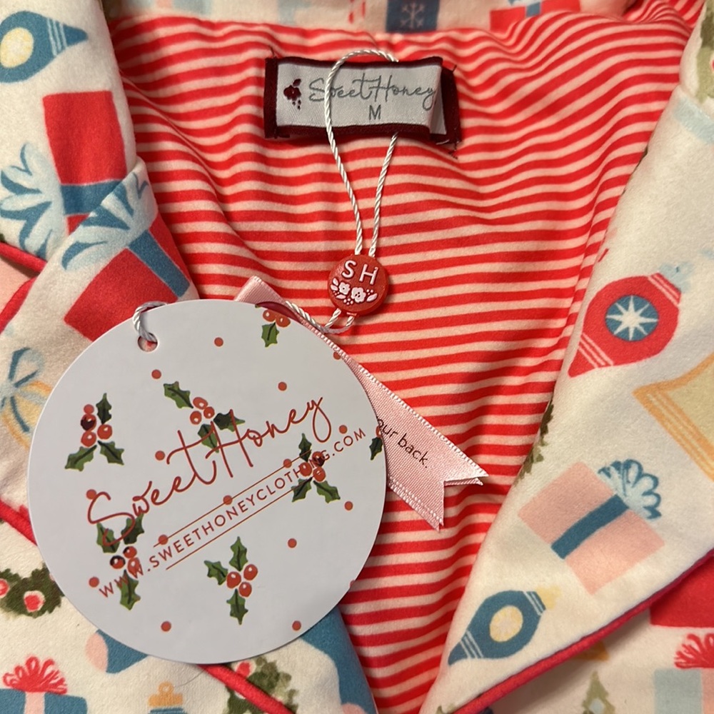 SweetHoney Festive Pajama Set - Multicolor - Picture 2 of 3